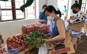 "Siêu thị 0 đồng" cho công nhân vùng tâm dịch Covid -19 tại Bắc Giang