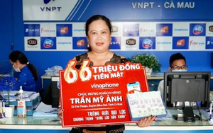  VinaPhone Cà Mau trao 66 triệu đồng cho khách hàng trúng giải chương trình “Rước lộc đầu xuân” 