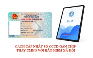 Cách cập nhật số CCCD gắn chip thay CMND với BHXH