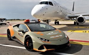 Lamborghini Huracan Evo sẽ được sử dụng làm xe dẫn đường cho máy bay