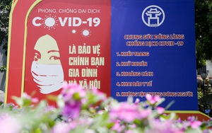 Hàng loạt thông điệp tiếp thêm sức mạnh trong công tác phòng, chống dịch Covid-19 trên đường phố Thủ đô