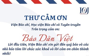 Viện Báo chí, Học viện Nông nghiệp Việt Nam, ĐH Văn Hóa Hà Nội cảm ơn Báo NTNN/Dân Việt