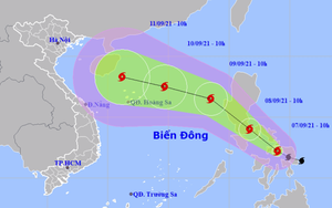 Bão Conson sẽ mạnh lên giật cấp 14 khi vào tới các tỉnh ven biển Bắc Bộ và Trung Bộ