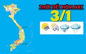 Thời tiết hôm nay 3/1: Miền Bắc tiếp tục có nắng ấm