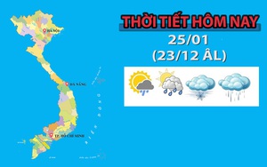 Thời tiết hôm nay 25/01: Tết Ông Công Ông Táo ấm áp