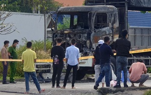NÓNG: Phát hiện thi thể cháy đen trong cabin xe tải