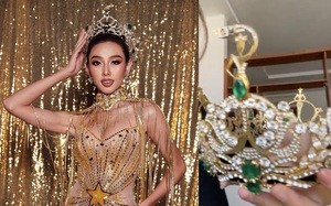 Nguyễn Thúc Thùy Tiên khoe vương miện Miss Grand International giá trị "siêu khủng" mang về Việt Nam