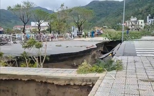 Đà Nẵng: Đường lên bán đảo Sơn Trà sụt lún nghiêm trọng, xuất hiện hố sâu nguy hiểm