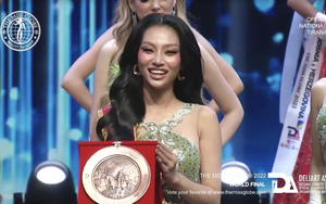 Lâm Thu Hồng đăng quang ngôi vị Á hậu 4 tại Hoa hậu Hoàn cầu 2022: "Hai cha con tôi cùng khóc vì hạnh phúc"