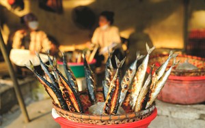 Mùa này, đến xã Hộ Độ, mùi cá nướng thơm lừng khắp xã, khách nào qua đường cũng phải nán lại mua về