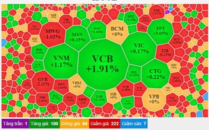 Nhóm vốn hóa lớn ra sức “kéo”, VN-Index chỉ còn giảm gần 2 điểm về cuối phiên