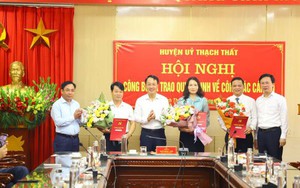 Thạch Thất có Trưởng phòng Y tế, Phó trưởng ban Tổ chức Huyện ủy mới 