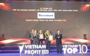 Sacombank thuộc Top 50 doanh nghiệp lợi nhuận xuất sắc Việt Nam 2022