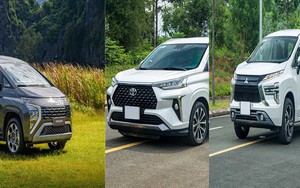 So sánh bộ 3 MPV 7 chỗ &quot;hot&quot; nhất Việt Nam: Mitsubishi Xpander chiếm lợi thế trước Hyundai Stargazer 2023 và Toyota Veloz Cross