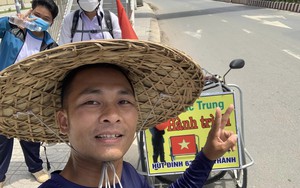 Chàng trai đi bộ xuyên Việt, hút đinh: “Tôi hy vọng người rải đinh hãy dừng việc làm xấu đó lại”