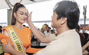 Hoa hậu Đoàn Thiên Ân bật khóc trong vòng tay bố trước thềm thi Miss Grand International 2022