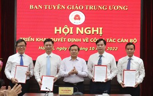 Ban Tuyên giáo Trung ương bổ nhiệm 4 nhân sự lãnh đạo