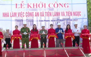 Quảng Nam: Khởi công xây dựng 2 nhà làm việc công an xã trị giá 7,4 tỷ đồng