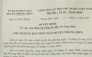 Cần Thơ: Chủ tịch huyện Phong Điền lý giải việc tạm đình chỉ công tác Phó Phòng Văn hóa thông tin