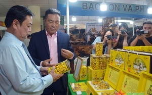 Xuất hiện loại trà hoa vàng gây sốt tại một hội chợ giữa Thủ đô Hà Nội