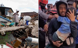 Cậu bé 6 tuổi sống sót sau trận động đất kinh hoàng ở Indonesia nhờ một tấm nệm