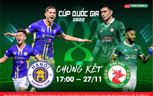Xem trực tiếp chung kết Cúp QG 2022 giữa Hà Nội FC vs Bình Định trên kênh nào?