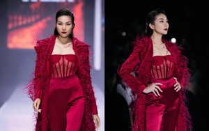 Siêu mẫu Thanh Hằng quyến rũ, sành điệu tại Tuần lễ Thời trang Quốc tế Việt Nam 2022