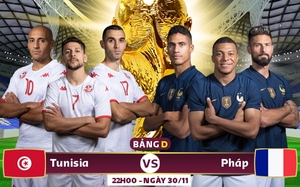 Xem trực tiếp Tunisia vs Pháp trên VTV2