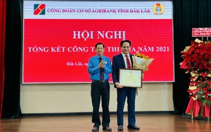 Nhiều tập thể, cá nhân thuộc Agribank Đắk Lắk được Tổng Liên đoàn lao động, Công đoàn Ngân hàng Việt Nam tặng bằng khen