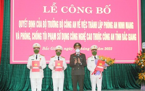 Bộ trưởng Bộ Công an quyết định thành lập Phòng an ninh mạng thuộc Công an tỉnh Bắc Giang