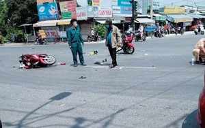 Long An: Hai thanh niên lạng lách trên đường gây tai nạn làm một phụ nữ mang thai nguy kịch