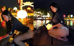 Chính quyền Hội An nói gì về vụ nữ du khách nước ngoài mặc phản cảm thả hoa đăng trên Sông Hoài?