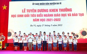 Ba Vì (Hà Nội): Tuyên dương khen thưởng 145 học sinh giỏi tiêu biểu ngành giáo dục