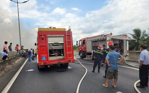 Vụ xe chở dầu nhớt bốc cháy trên cao tốc Trung Lương – TP.HCM: Tài xế hé lộ nguyên nhân