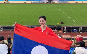 Á hậu Lào Xanita Savengxok: "Tình cảm của CĐV Nam Định dành cho ĐT U23 Lào khiến chúng tôi xúc động"