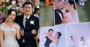 Hà Đức Chinh khóa môi Mai Hà Trang trong hôn lễ tại Phú Thọ