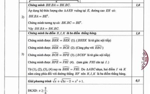 Đáp án đề thi tuyển sinh lớp 10 môn Toán Hà Nội năm 2020