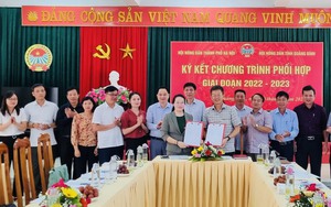 Hội Nông dân TP Hà Nội ký kết chương trình phối hợp với Hội Nông dân tỉnh Quảng Bình, Quảng Trị, Hà Tĩnh
