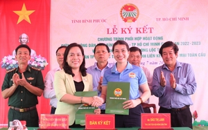 Hội Nông dân tỉnh Bình Phước và Hội Nông dân TP HCM ký kết Chương trình phối hợp hoạt động giai đoạn 2022 - 2023
