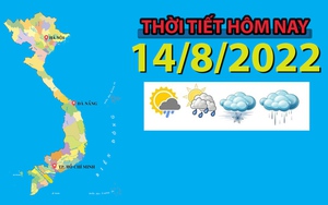 Thời tiết hôm nay 14/8/2022: Bắc Bộ mưa dông rải rác, Đà Nẵng ngày nắng nóng