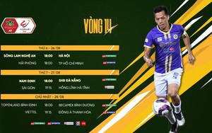 Lịch phát sóng trực tiếp vòng 14 V.League 2022: SLNA trả nợ Hà Nội FC?
