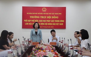 Hội Nông dân Việt Nam làm việc với Thường trực Hội đồng phối hợp phổ biến, giáo dục pháp luật Trung ương