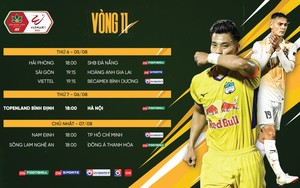 Lịch phát sóng trực tiếp vòng 11 V.League 2022: HAGL lên nhì bảng?