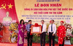Nam Từ Liêm (Hà Nội): Đón nhận Bằng Di sản văn hóa phi vật thể cấp quốc gia ''Hội thổi cơm thi Thị Cấm''