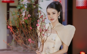 Á hậu Hương Ly khoe nhan sắc ngọt ngào trong những thiết kế áo dài đậm chất xuân