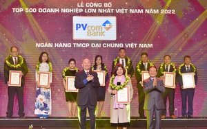 PVcomBank lần thứ 9 liên tiếp được vinh danh trong bảng xếp hạng VNR500