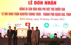 Lễ hội Đình thần Nguyễn Trung Trực chính thức nhận Bằng Di sản văn hóa phi vật thể