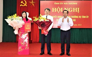 Hải Dương: Trao quyết định cho tân Chủ tịch Hội Nông dân tỉnh và Bí thư Huyện uỷ Thanh Hà