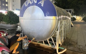 Cấp tốc sục rửa toàn bộ đường ống, bể nước khu đô thị Thanh Hà 