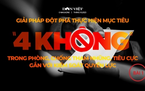 Giải pháp đột phá để thực hiện mục tiêu &quot;4 không&quot; trong phòng chống tham nhũng, tiêu cực gắn với kiểm soát quyền lực